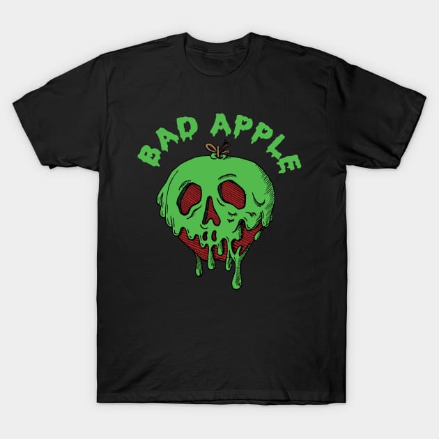 Bad Apple Green + Red T-Shirt by racoco